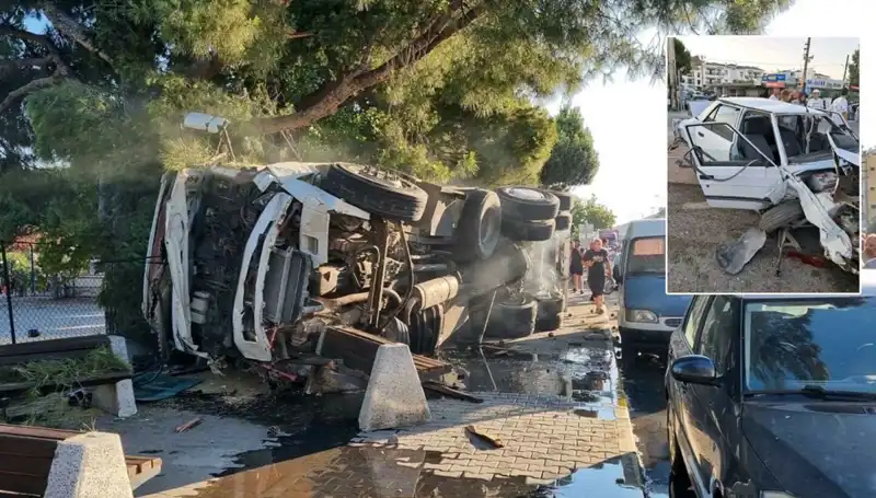 Freni Patlayan Kamyonun Yolu, Trafik Işığındaki Araçları Nasıl Tehdit Etti?