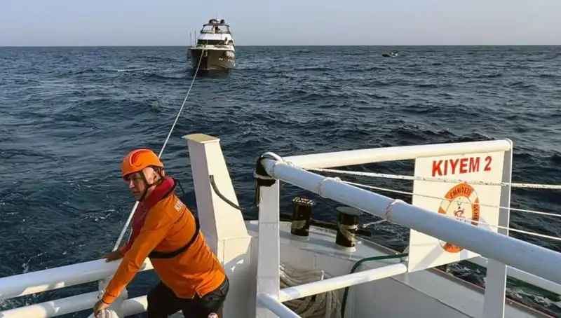 Marmaris Açıklarında Sürüklenen Tekne Dramı: Kahramanlar Kurtardı